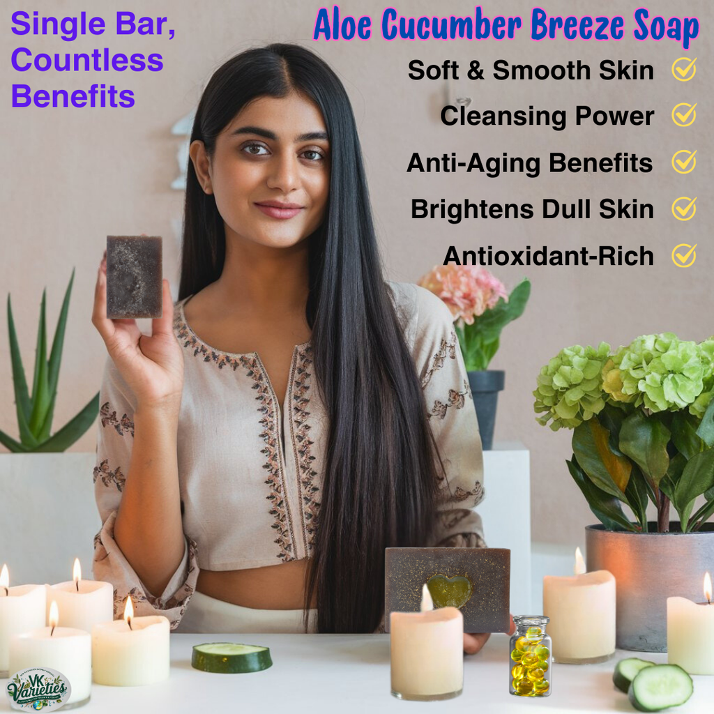 Aloe Cucumber Breeze Soap_VK Varieties_Organic Bath Products