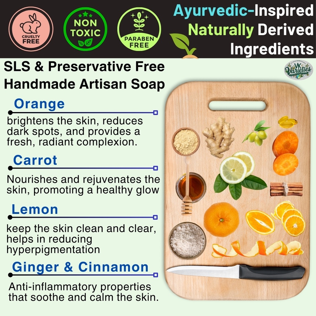 Orange Carrot Bright Burst Soap for skin