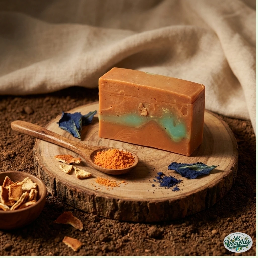 Orange Carrot Bright Burst soap_Vk varieties_ Anti-Aging Soap.webp