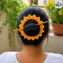 Handmade Crochet Decorative Hair Accessory with Wooden Stick Pin.webp