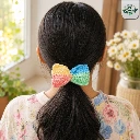 BloomTie Crochet Bow Hair Tie – Multi-Use Floral & Aesthetic Handmade Accessories.webp