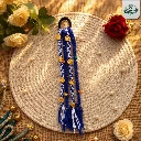 Vk Varieties Boho Style Braided Hair Tie Blue white.webp