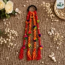 Vk Varieties Boho Style Braided Hair Tie red yellow.webp