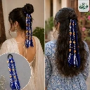 Boho Style Braided Hair Tie | Crochet Ponytail Holder | Soft Stretch Hair Accessory for Women & Girls