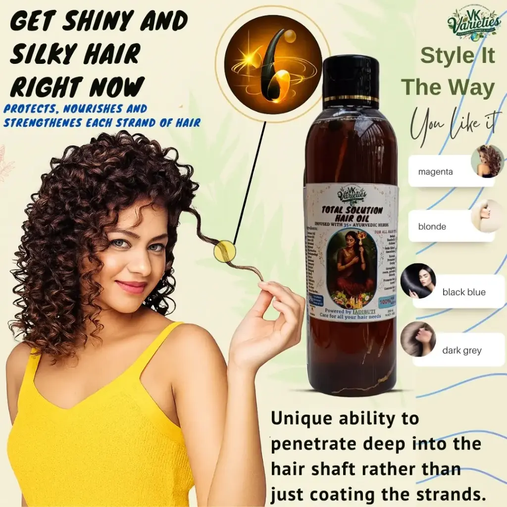 Total Solution Kshirpak-based Ayurvedic Hair Oil | Herbal Roots & Kalonji Infused | Natural Solution for Hair Growth, Hair Fall, Dandruff & Scalp Health (100 ml)