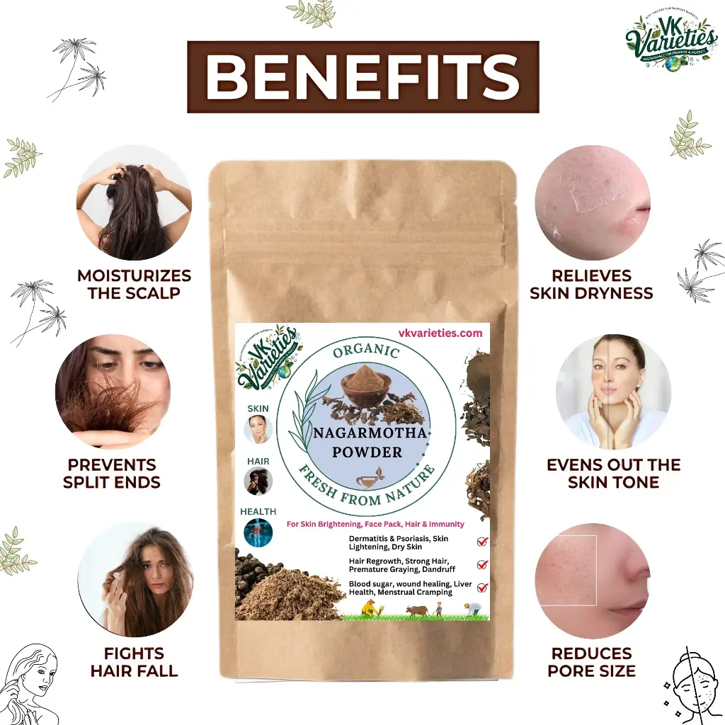 Pure Nagarmotha Powder | Ayurvedic Skin Purifier & Hair Care Herb | 100% Natural (60g)