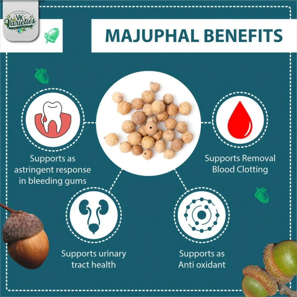 Pure Majuphal- Mayphal Powder | 100% Natural Ayurvedic Astringent | Skin Tightening & Gum Care Herb (60g)