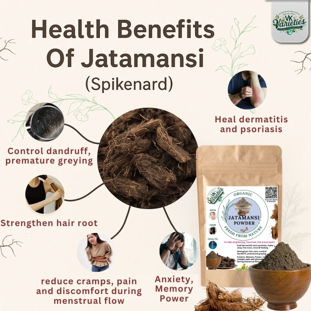 Pure Jatamansi Powder | 100% Natural Ayurvedic Calmness Herb | Hair Nourishment & Stress Relief