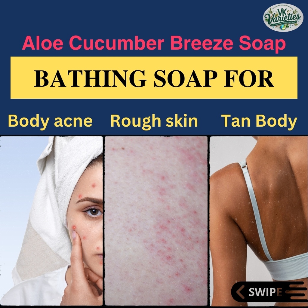 Aloe Cucumber Breeze Soap - Cool, Refresh, Rejuvenate (1 (Save Rs. 50))