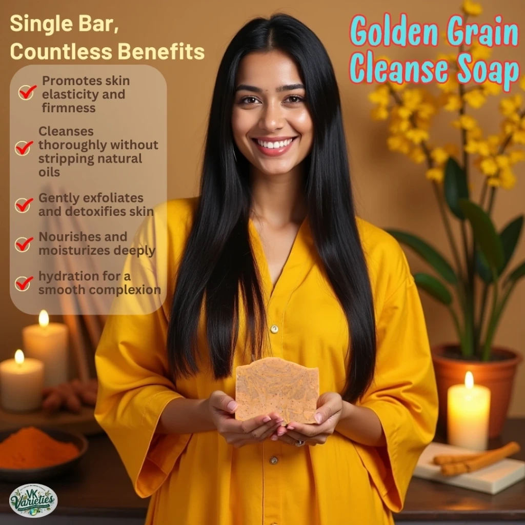 Golden Grain Cleanse Soap I Cold Process Ayurvedic Scrub Soap I A Radiance Ritual Inspired by Ayurveda for Glow
