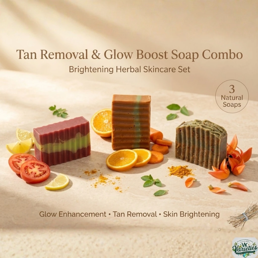 Tan Removal & Glow Boost Soap Combo | Brightening Herbal Set