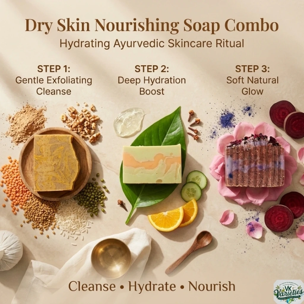 Dry Skin Nourishing Soap Combo | Hydrating Ayurvedic Set
