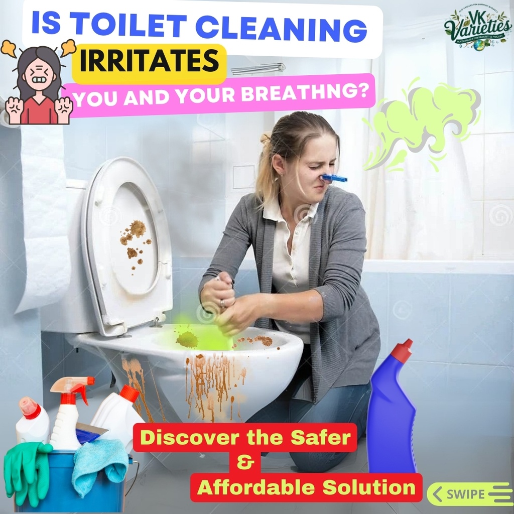 Natural Toilet cleaner - Powder to Liquid Acid Free Cleaner
