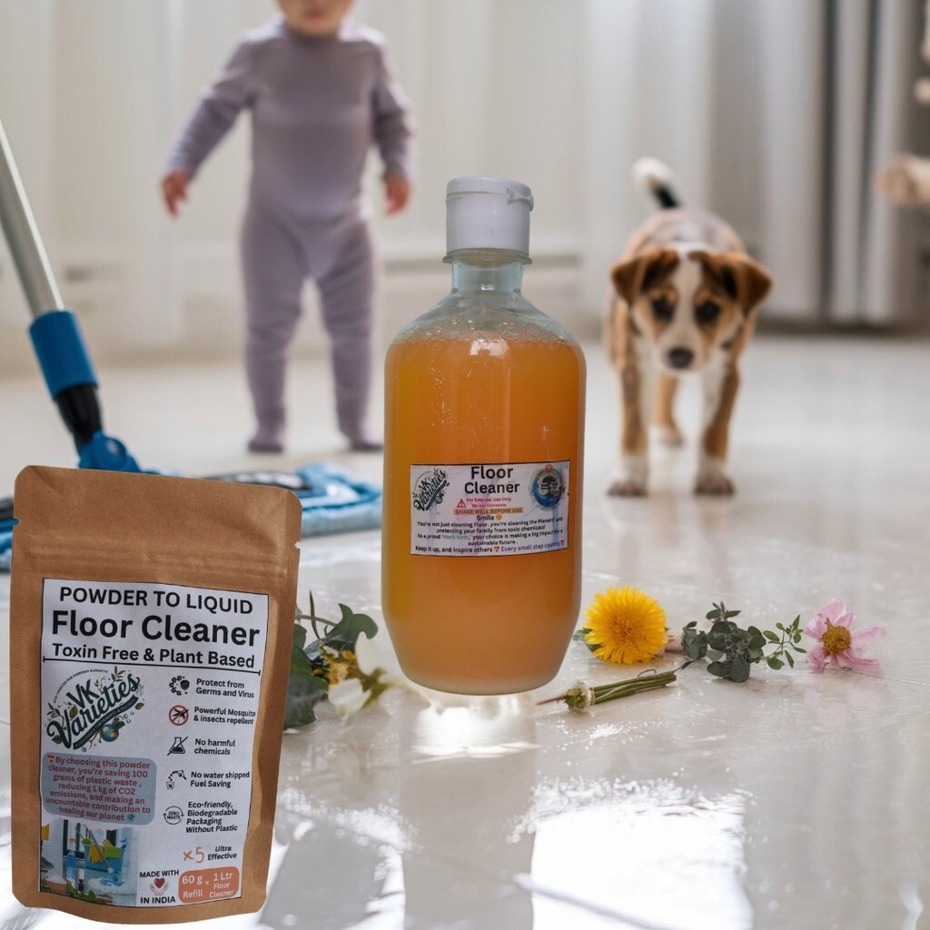 Natural Floor Cleaner - Powder to liquid Disinfectant surface Cleaner (500 Ml)