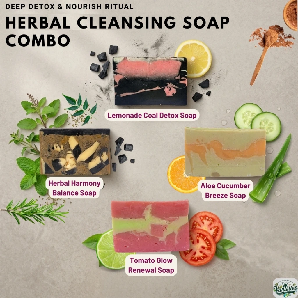 Deep Detox & Nourish Ritual – Herbal Cleansing Soap Combo