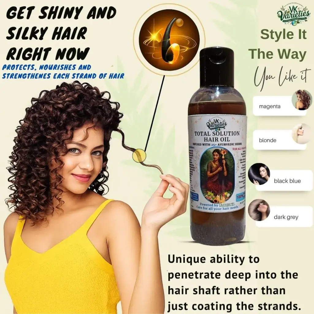 Total Solution Ayurvedic Hair Oil | Herbal Roots & Kalonji Infused | Natural Solution for Hair Growth, Hair Fall, Dandruff & Scalp Health